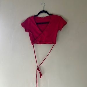 Garage tied crop top